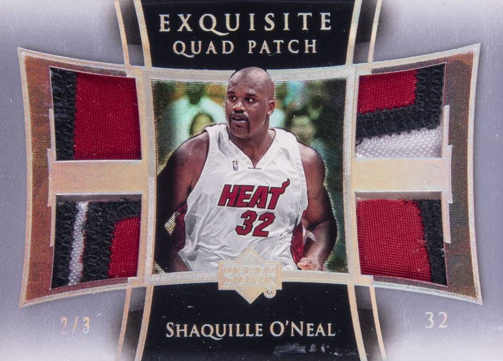 2004  UD Exquisite Collection Quad Patch Shaquille O'Neal #E4PSO Basketball Card