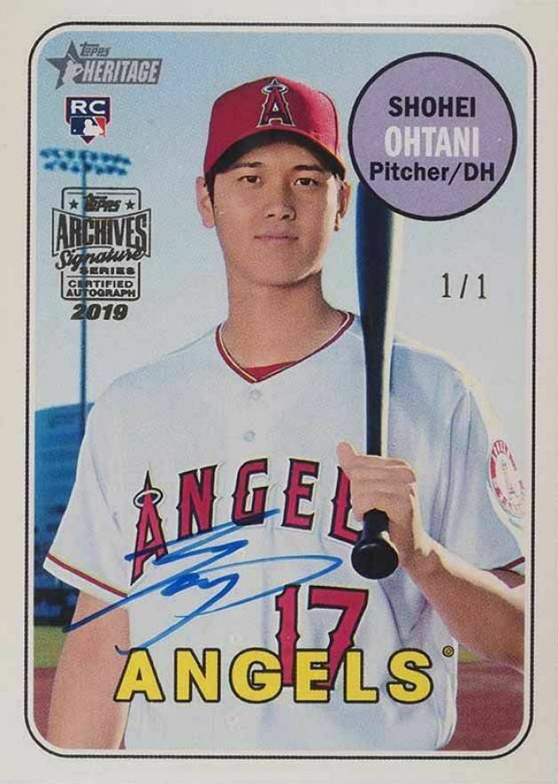 2019 Topps Archives Signature Series Active Players Edition Shohei Ohtani #600 Baseball Card