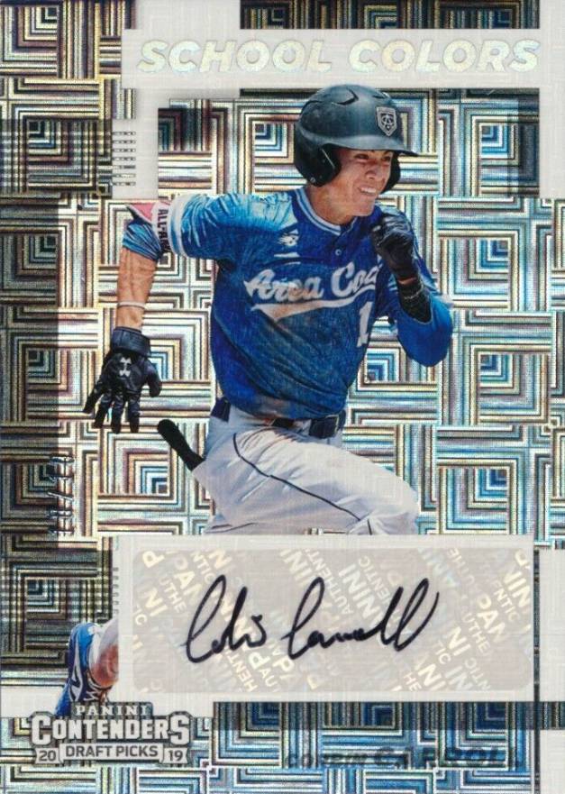 2019 Panini Contenders Draft Picks School Colors Corbin Carroll #6 Baseball Card