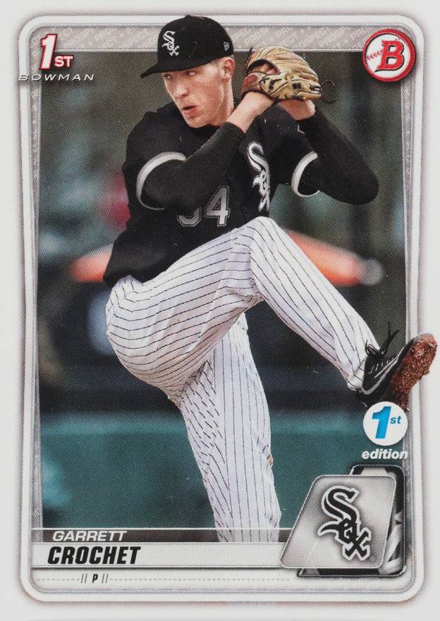 2020 Bowman Draft 1st Edition Garrett Crochet #BD95 Baseball Card