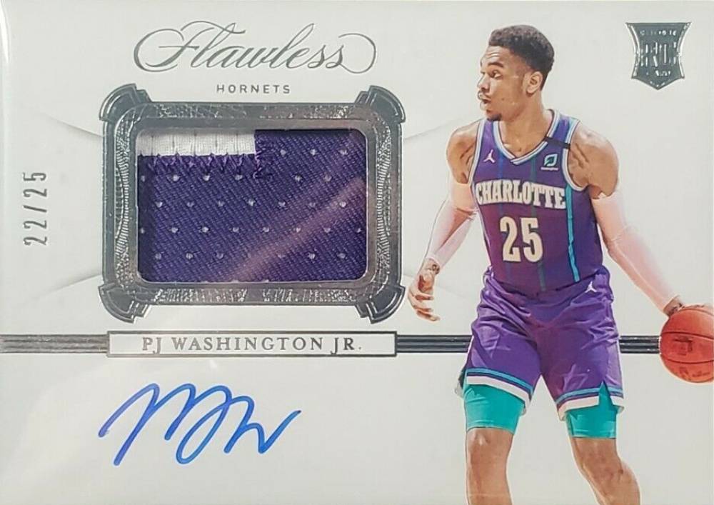 2019 Panini Flawless Signatures Prime Materials PJ Washington Jr. #SPPWJ Basketball Card