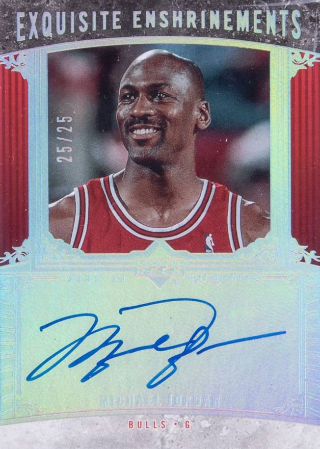 2005 Upper Deck Exquisite Collection Exquisite Enshrinements Michael Jordan #EE-MJ Basketball Card