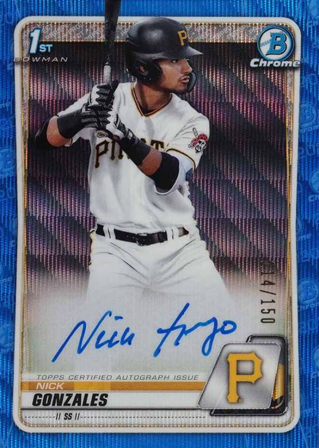 2020 Bowman Draft Chrome Draft Picks Autographs Nick Gonzales #CDANGO Baseball Card