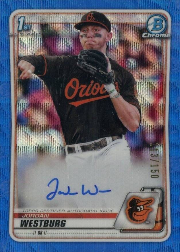 2020 Bowman Draft Chrome Draft Picks Autographs Jordan Westburg #CDAJWE Baseball Card