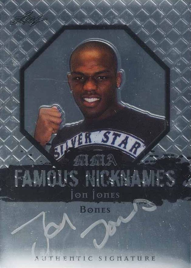 2011 Leaf MMA Metal Famous Nicknames Autographs Jon Jones #JJ1 Other Sports Card