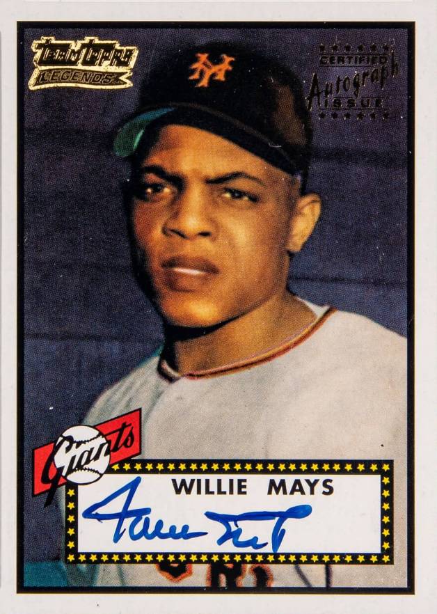 2001 Topps Team Topps Legends Autograph Willie Mays #TT1R Baseball Card