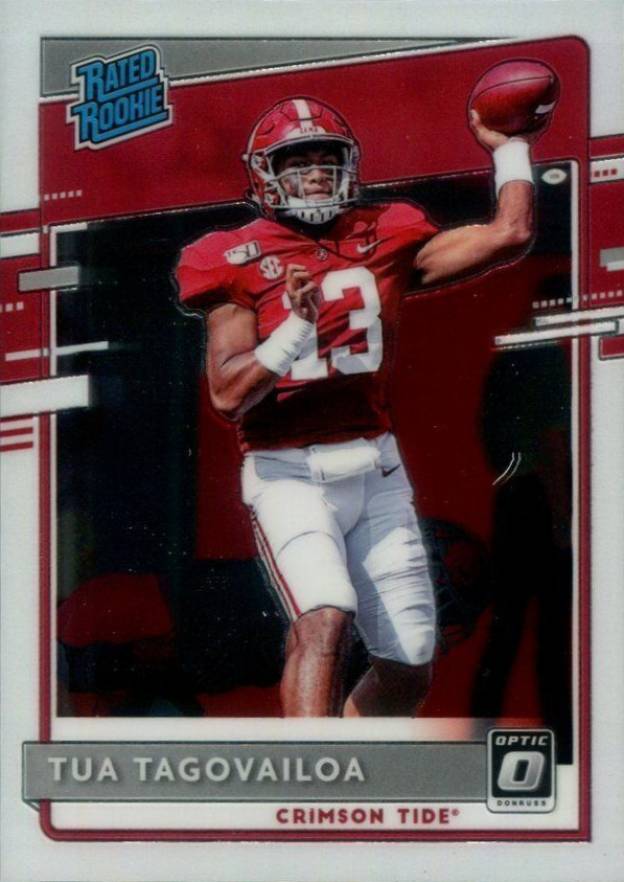 2020 Panini Chronicles Draft Picks Donruss Optic Rated Rookies Tua Tagovailoa #3 Football Card