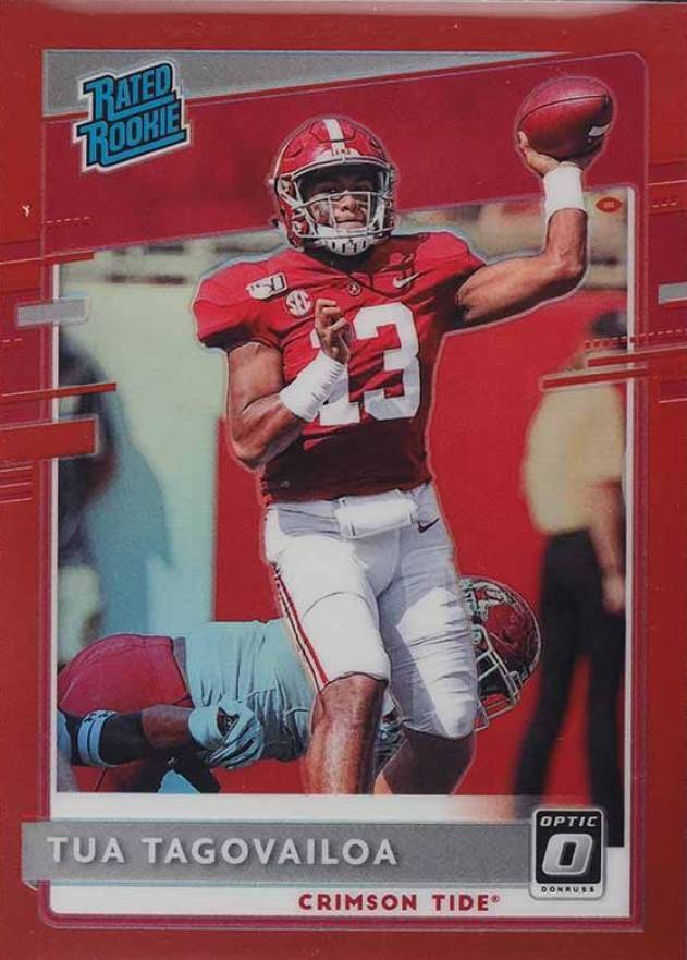 2020 Panini Chronicles Draft Picks Donruss Optic Rated Rookies Tua Tagovailoa #3 Football Card