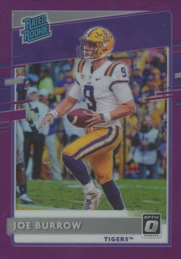 2020 Panini Chronicles Draft Picks Donruss Optic Rated Rookies Joe Burrow #1 Football Card