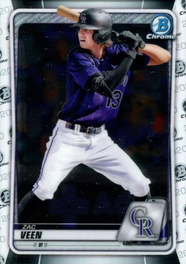 2020 Bowman Draft Zac Veen #BD107 Baseball Card