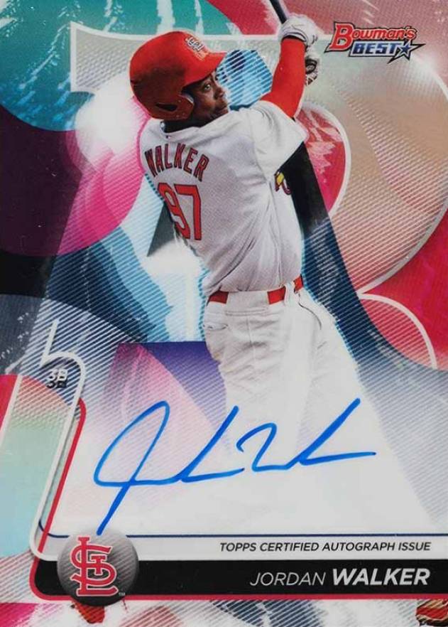 2020 Bowman's Best Best of 2020 Autographs Jordan Walker #B20JW Baseball Card