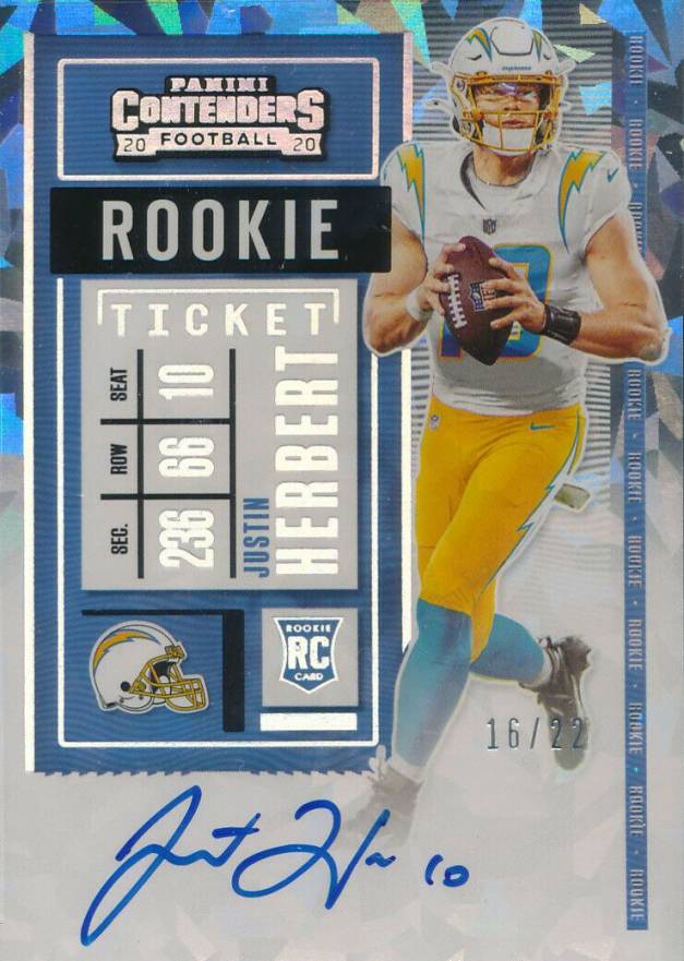 2020 Panini Contenders Justin Herbert #104 Football Card