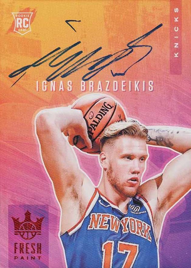 2019 Panini Court Kings Fresh Paint Autographs Ignas Brazdeikis #FPIGB Basketball Card