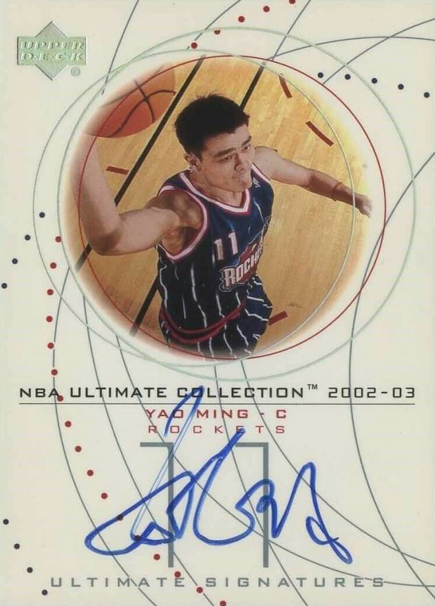 2002 Ultimate Collection Ultimate Signatures Yao Ming #YM-S Basketball Card