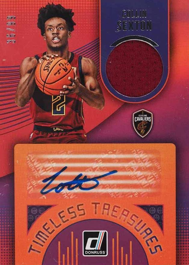 2018 Panini Donruss Timeless Treasures Materials Signatures Collin Sexton #CSX Basketball Card