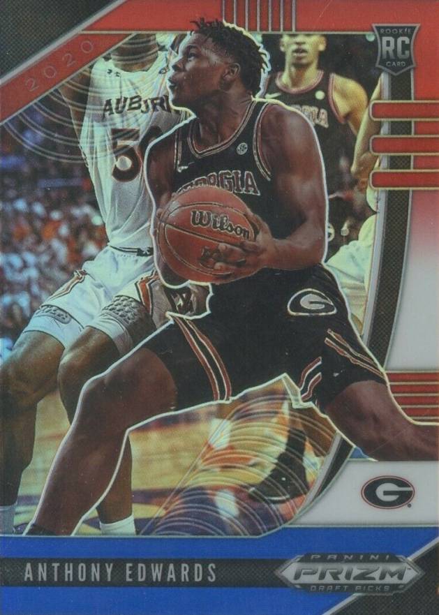 2020 Panini Prizm Draft Picks Anthony Edwards #1 Basketball Card