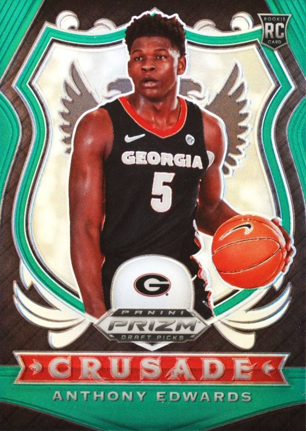 2020 Panini Prizm Draft Picks Anthony Edwards #81 Basketball Card