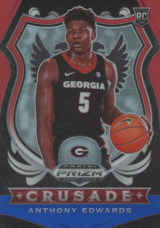 2020 Panini Prizm Draft Picks Anthony Edwards #81 Basketball Card