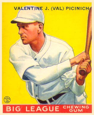 1933 Goudey Valentin J. (Val) Picinich #118 Baseball Card