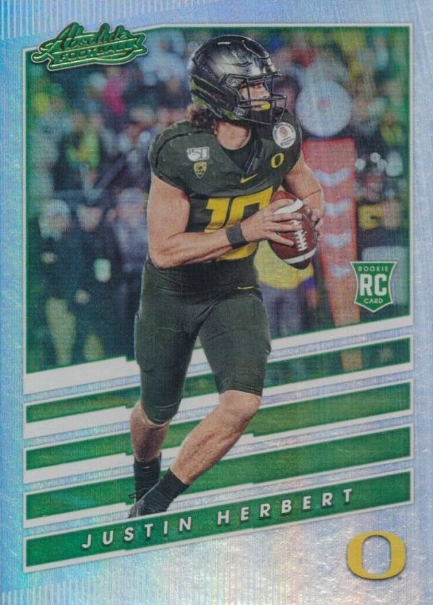 2020 Panini Chronicles Draft Picks Absolute Rookies Spectrum Justin Herbert #4 Football Card