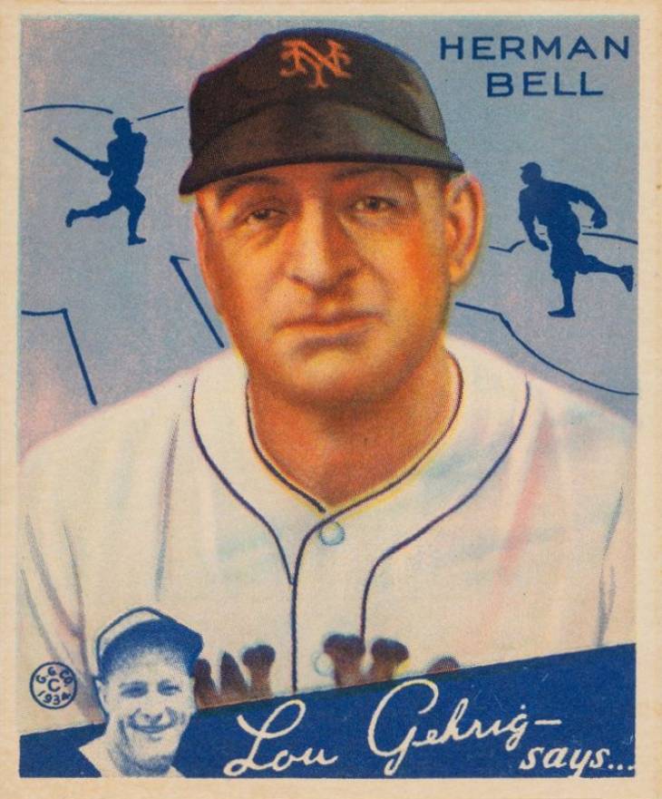 1934 Goudey Herman Bell #52 Baseball Card