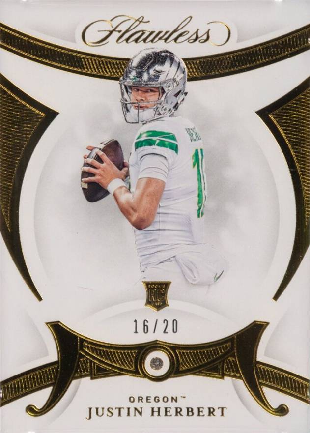 2020 Panini Flawless Collegiate Justin Herbert #70 Football Card