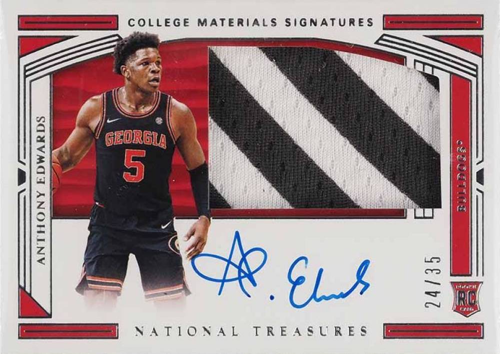 2020 Panini National Treasures Collegiate Anthony Edwards #31 Basketball Card