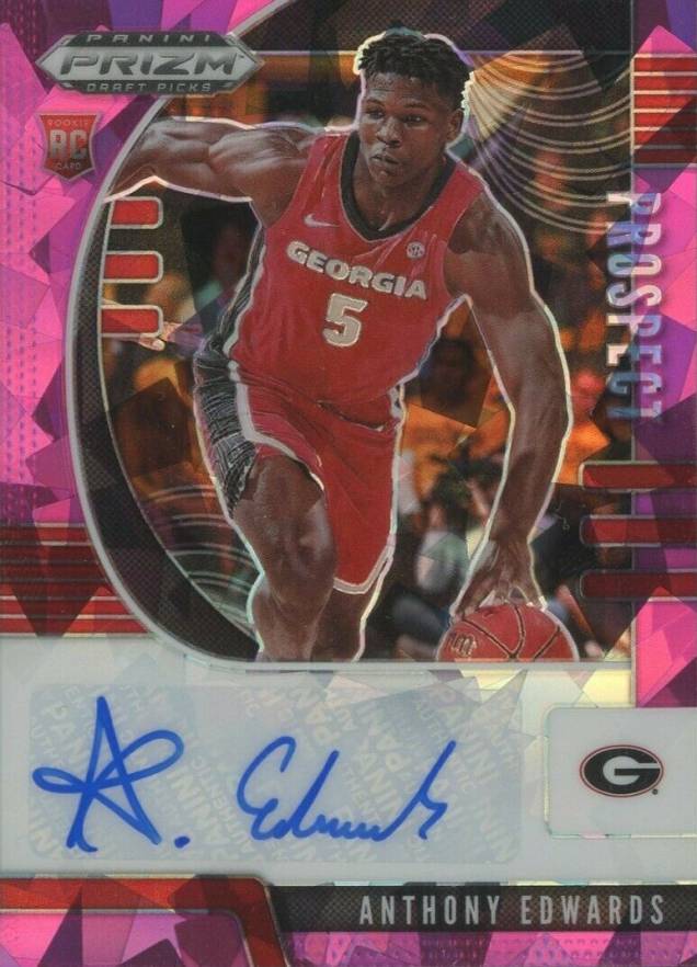 2020 Panini Contenders Draft Picks Game Day Prospect Ticket Autographs Anthony Edwards #PAAE Basketball Card