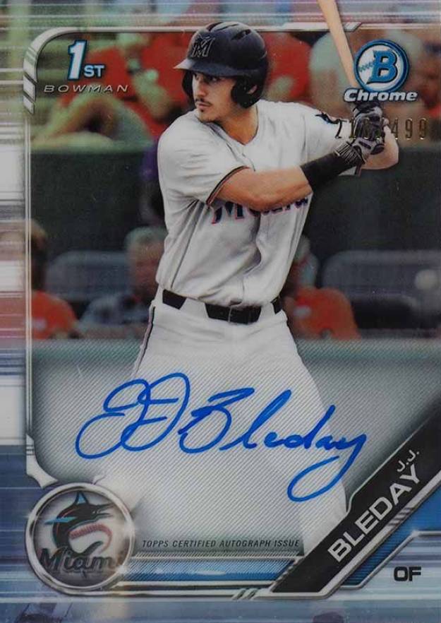 2019 Bowman Draft Chrome Draft Picks Autograph J.J. Bleday #CDAJJB Baseball Card