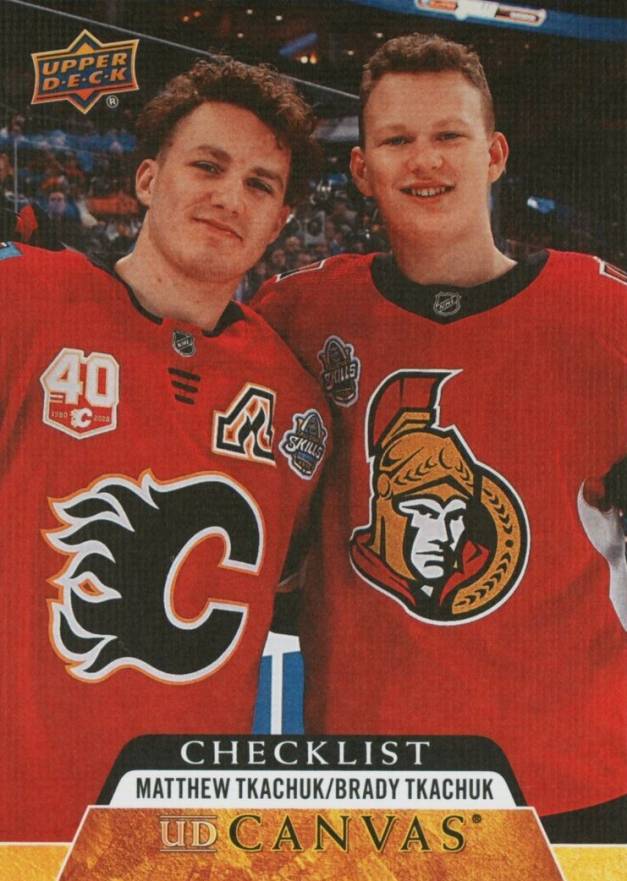 2020 Upper Deck Canvas Brady Tkachuk/Matthew Tkachuk #C210 Hockey Card