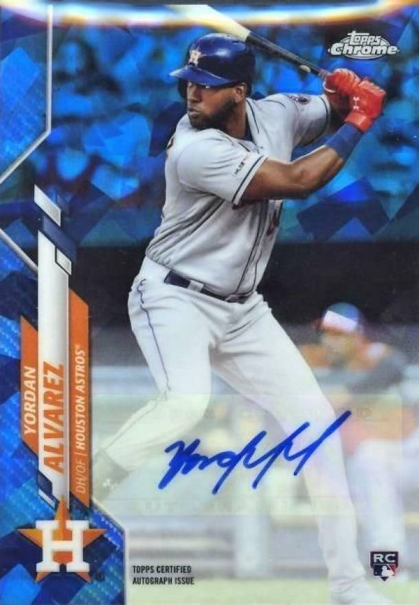 2020 Topps Chrome Update Sapphire Edition Autographs Yordan Alvarez #YA Baseball Card