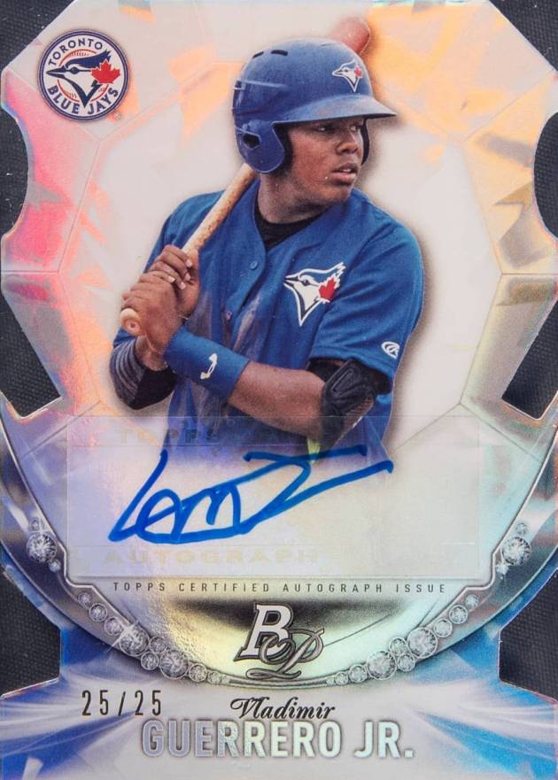 2016 Bowman Platinum Platinum Cut Autographs Vladimir Guerrero Jr. #PCAVG Baseball Card