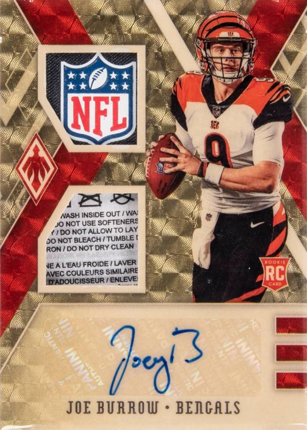 2020 Panini Phoenix RPS Rookie Autograph Dual Jersey Joe Burrow #JB Football Card