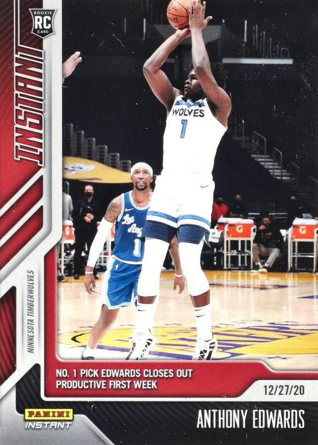 2020 Panini Instant Anthony Edwards #26 Basketball Card