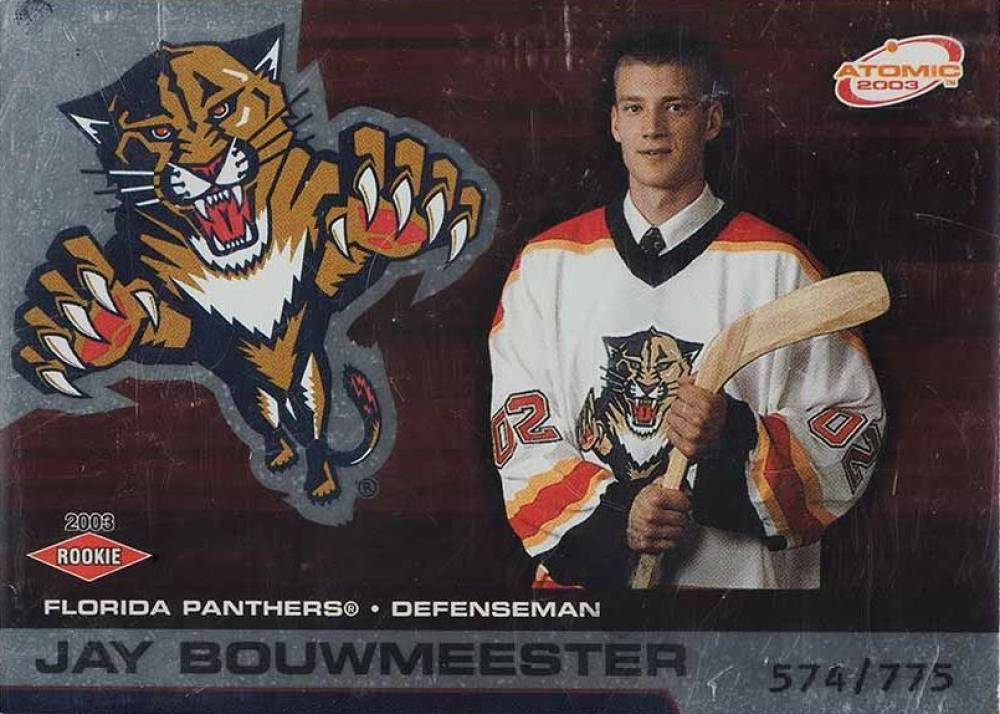 2002 Pacific Atomic Jay Bouwmeester #111 Hockey Card