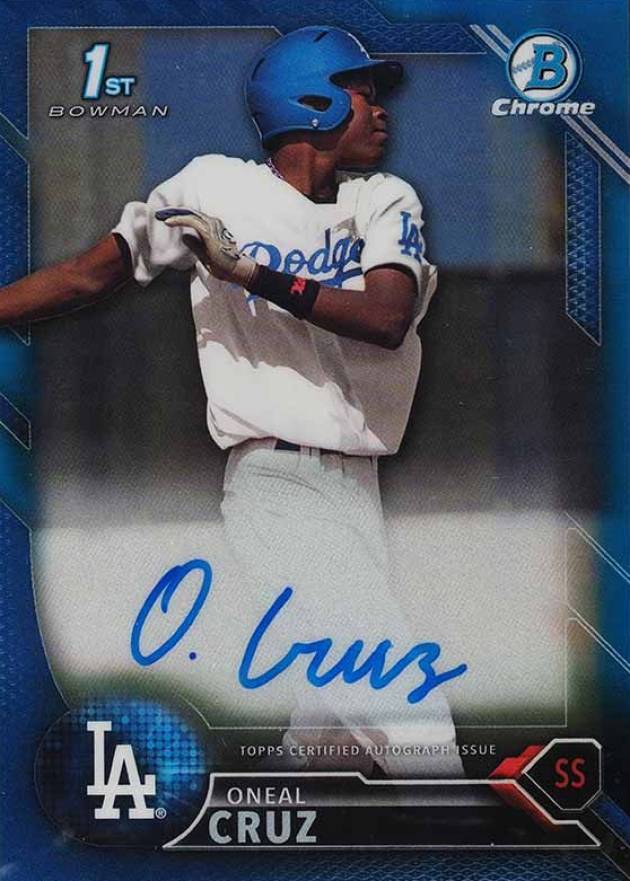 2016 Bowman Chrome Prospects Autographs Oneal Cruz #OC Baseball Card