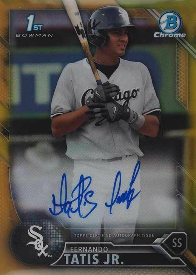 2016 Bowman Chrome Prospects Autographs Junior Fernandez #JF Baseball Card