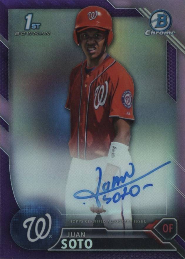 2016 Bowman Chrome Prospects Autographs Juan Soto #JS Baseball Card