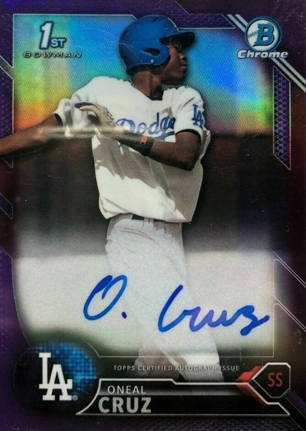 2016 Bowman Chrome Prospects Autographs Oneal Cruz #OC Baseball Card