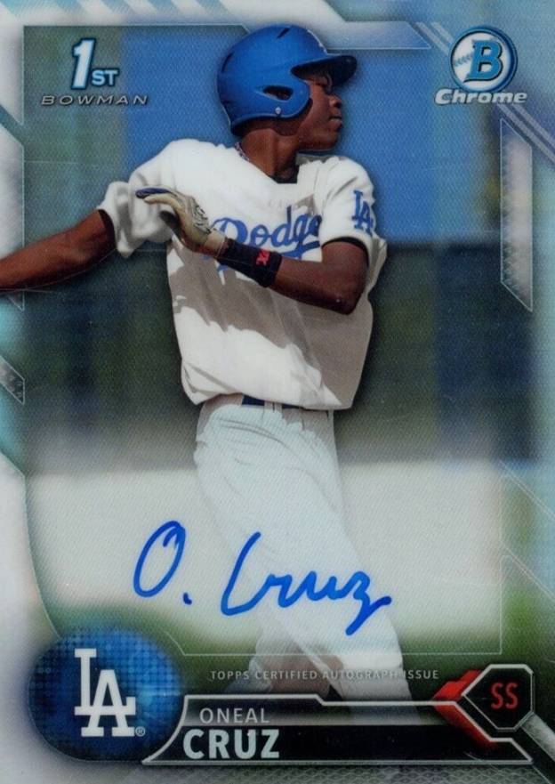 2016 Bowman Chrome Prospects Autographs Oneal Cruz #OC Baseball Card