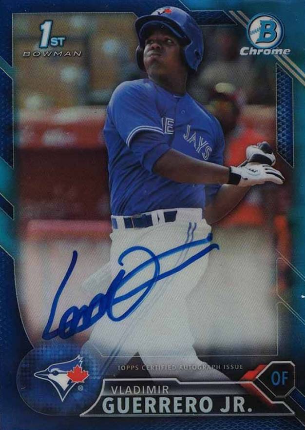 2016 Bowman Chrome Prospects Autographs Vladimir Guerrero Jr. #VG Baseball Card