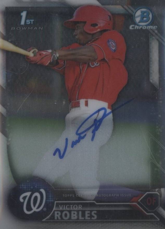 2016 Bowman Chrome Prospects Autographs Victor Robles #VR Baseball Card