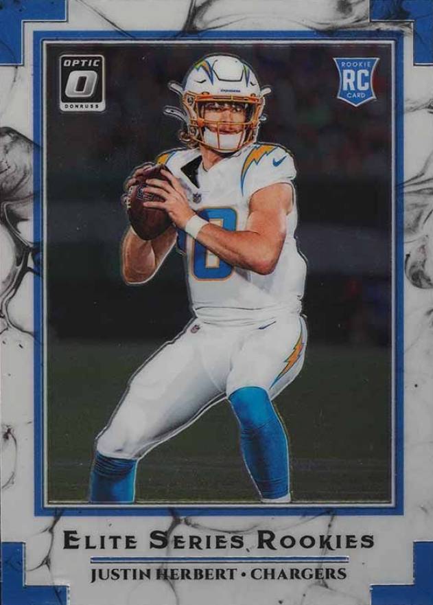 2020 Panini Donruss Optic Elite Series Rookies Justin Herbert #JH Football Card