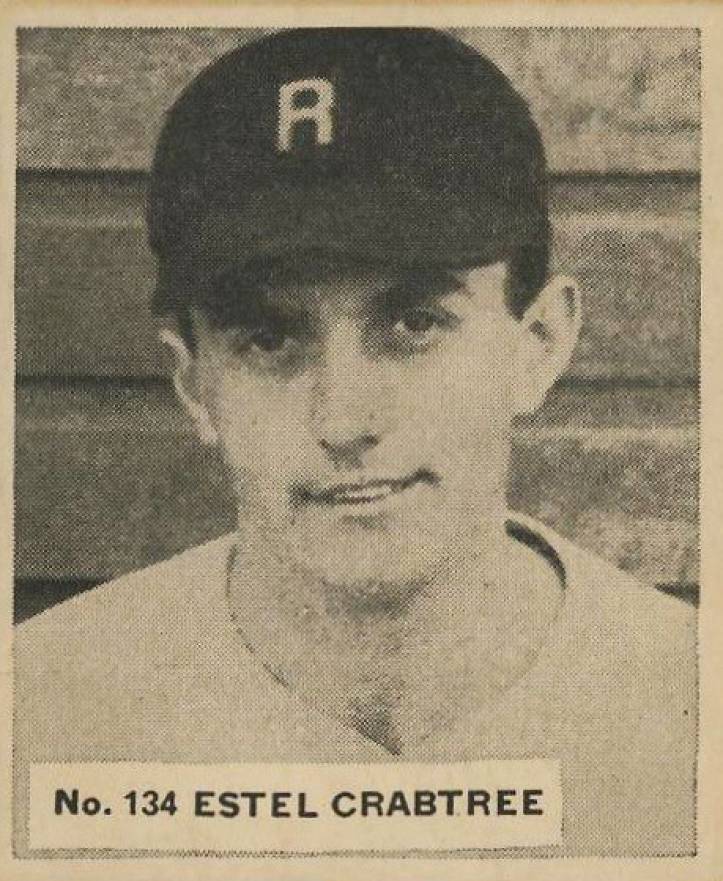 1936 Goudey World Wide Gum  Estel Crabtree #134 Baseball Card