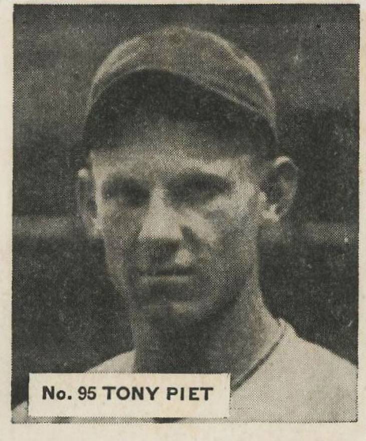 1936 Goudey World Wide Gum  Tony Piet #95 Baseball Card