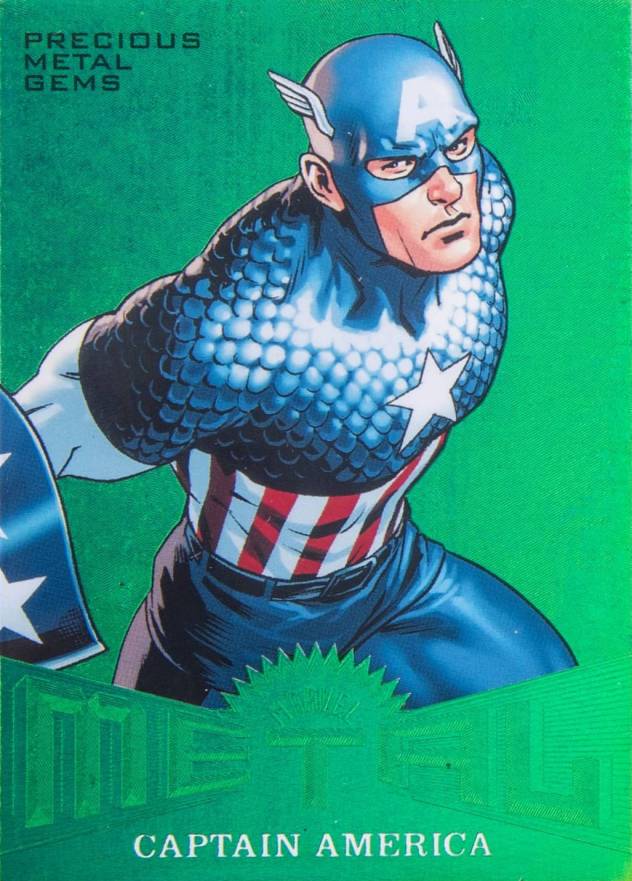 2017 Fleer Ultra Spider-Man Marvel Metals Captain America #MM45 Non-Sports Card