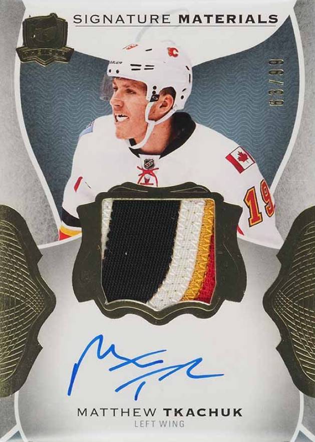 2016 Upper Deck the Cup Signature Materials Matthew Tkachuk #SI-MT Hockey Card