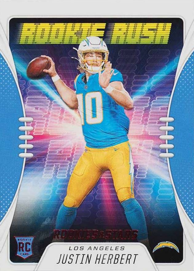 2020 Panini Rookies & Stars Rookie Rush Justin Herbert #RR3 Football Card