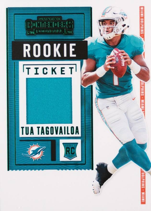 2020 Panini Contenders Rookie Ticket Swatches Tua Tagovailoa #TTA Football Card