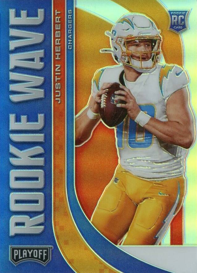 2020 Panini Playoff Rookie Wave Justin Herbert #RW4 Football Card